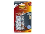Command Cord Clip Medium 3 8 w Adhesive Clear 4 Pack