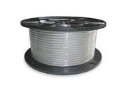 Cable 1 4 In L100Ft WLL1640Lb 1x19 SS