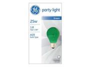 GE 25W GRN Party Bulb Pack of 6