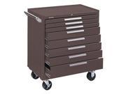 Rolling Cabinet 34 x20x40 8 Drawer Brown