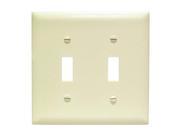 Tp2I Trademaster 2 Gang 2 Toggle Wall Plate Ivory Pass and Seymour Wall Plates