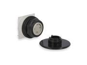 Push Button 30mm Black Plastic Mushroom