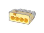 Push In Connector 4 Port Yellow PK 100