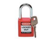 Lockout Padlock Fiberglass Red