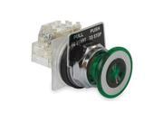 Push Button 30mm Green Metal 1NO 1NC