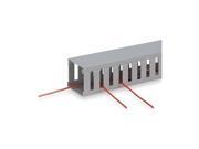 Wire Duct Wide Slot Gray 1.26 W x 2 D