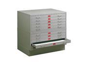 Flat File Cabinet Gray Steel