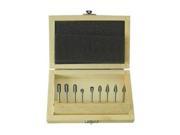 Carbide Bur Set Single Cut 1 8 In 9 Pcs