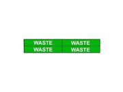 Pipe Marker Waste Green 3 4 to 2 3 8 In