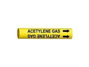 Pipe Marker AcetYene Gas Y 3 4to1 3 8 In