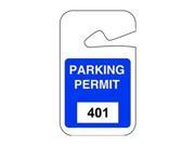 Parking Permits Rearview Wht Blue PK 100
