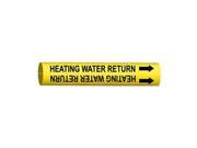 Pipe Marker Heating Water Return 4to6 In