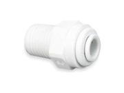 Male Connector 1 4 In Tube OD Wh PK 10