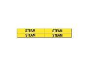 Pipe Marker Steam Yellow 3 4 to 2 3 8 In