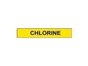 Pipe Marker Chlorine Y 2 1 2 to7 7 8 In