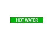 Pipe Marker Hot Water Gn 8 In or Greater