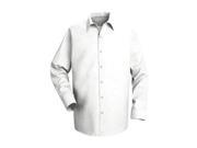 Lng Slv Shirt White 65% PET 35% Ctn 2XLT