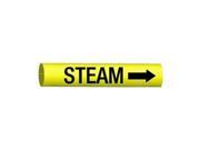 Pipe Marker Steam Yellow 4 to 6 In
