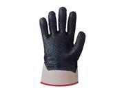 Coated Gloves S White Navy Nitrile PR