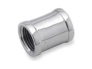 Coupling 1 2 In FNPT Chrome Plated Brass
