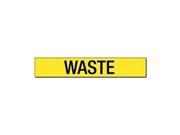 Pipe Marker Waste Yel 2 1 2 to 7 7 8 In