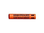 Pipe Marker Sodium Hypochlorite Orange