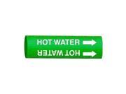 Pipe Marker Hot Water Supply Gn 4 to6 In