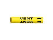 Pipe Marker Vent Yellow 4 to 6 In