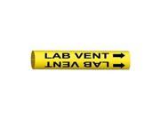 Pipe Marker Lab Vent Yel 8 to 9 7 8 In