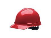 Hard Hat FrtBrim HDPE 4PinLk Red