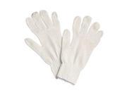 Knit Glove Med White Cotton Poly PR