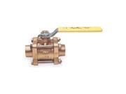 Ball Valve 3 PC 1 1 4 In Solder Bronze