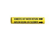 Pipe Marker Domestic Hot Water Return Y