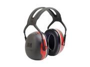 Ear Muff 28dB Over the Head Blk Red