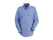 Lng Slv Dress Shrt Blu PET Cotton 2XL