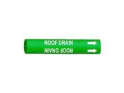 Pipe Marker Roof Drain Grn 6 to 7 7 8 In