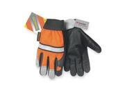 Leather Gloves L Hi Vis Orange PR