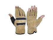 Mechanics Gloves Leather 3 4 Finger M PR