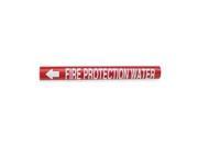 Pipe Marker Fire Protection Water Red