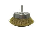Cup Brush 2 3 4 D Brass 1 4 In Shank