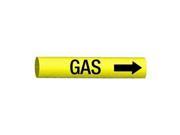 Pipe Marker Gas Yellow 4 to 6 In