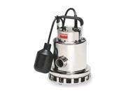 Sump Pump Stainless Steel 1 2HP 115V