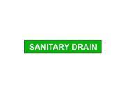 Pipe Markr Sanitary Drain Gn 8 In orGrtr