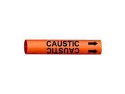 Pipe Marker Caustic Orange 8 to 9 7 8 In