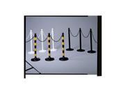 Stanchion Med Duty Blk Yellow 2.5x40 PK6