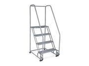 Rolling Ladder Handrail Platform 40 In H