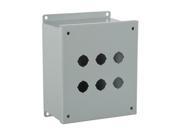 Enclosure Pushbutton 6Hole Sheet Steel