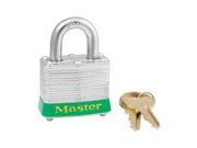 Lockout Padlock Keyed Alike Green 9 32In. PK6