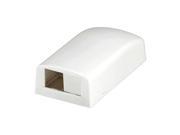 Surface Mount Box Mini Com 2Port Ivory