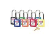 Lockout Padlock Keyed Different Assorted 1 4In. PK8